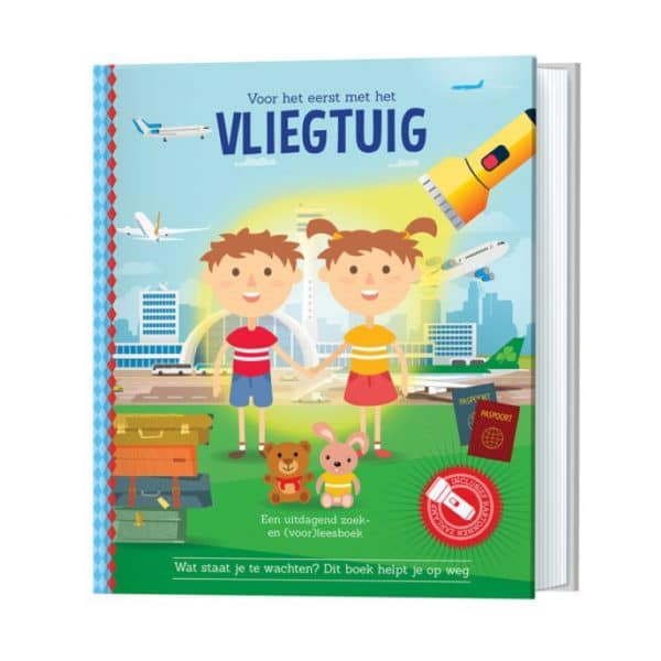 Zaklampboek voor het eerst met het vliegtuig