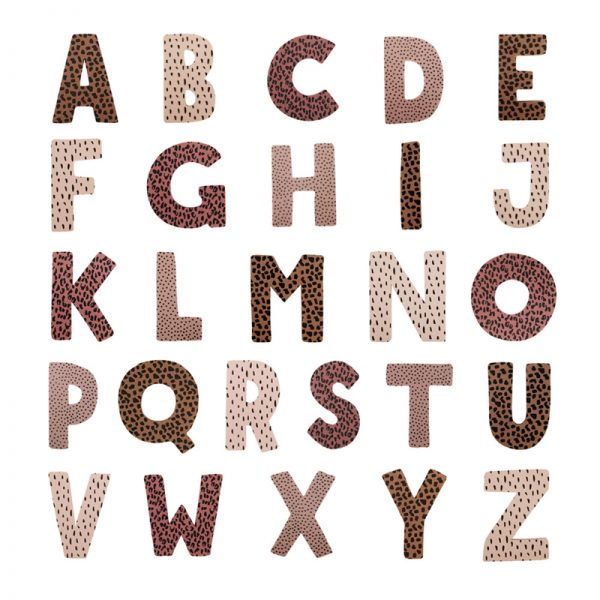 Badletters roze