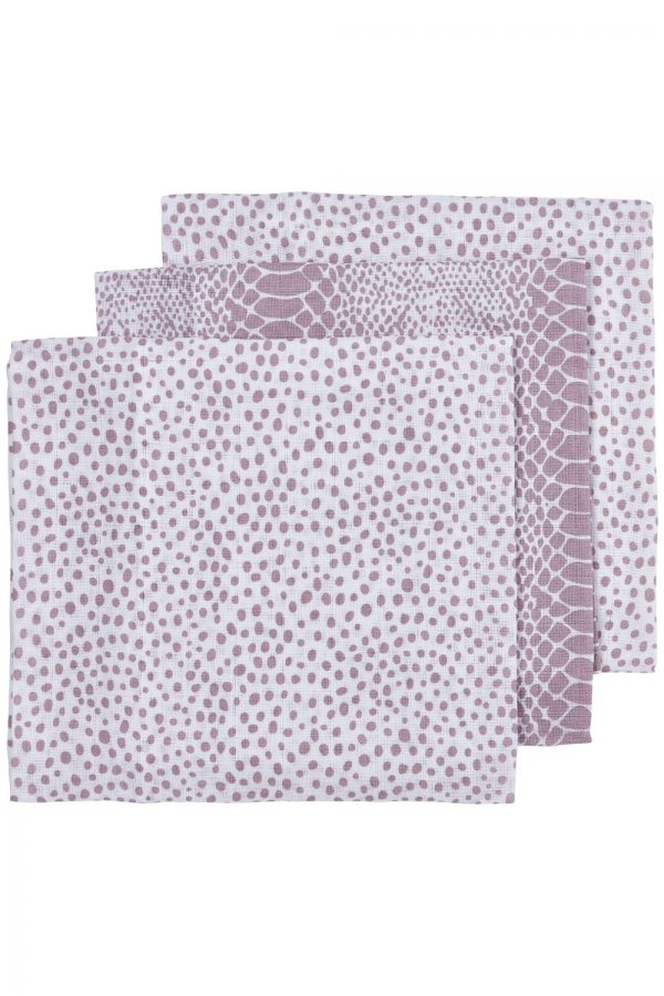 HYDROFIELE LUIERS 3-PACK SNAKE/CHEETAH - LILAC - 70X70CM