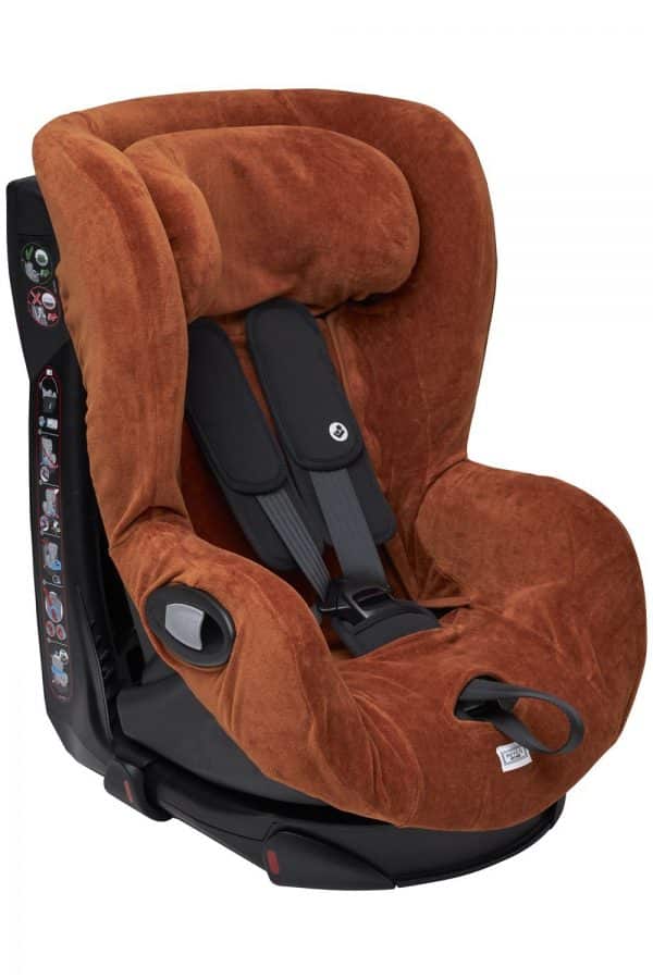 AUTOSTOELHOES VELVET - CAMEL - GROEP 1 MET HOOFDSTEUN