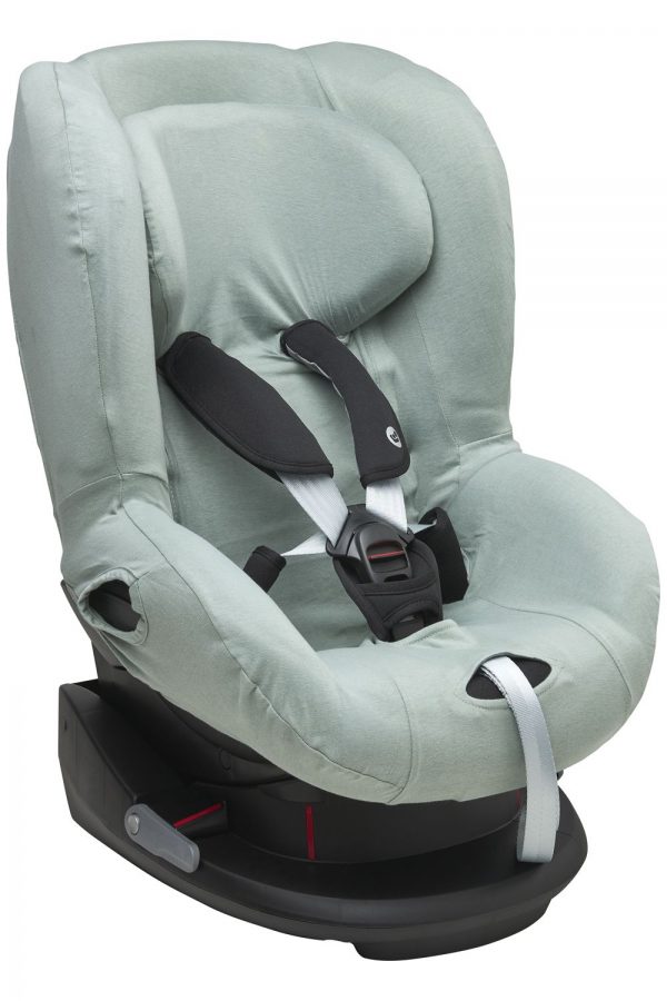 AUTOSTOELHOES BASIC JERSEY - STONE GREEN - GROEP 1 MET HOOFDSTEUN