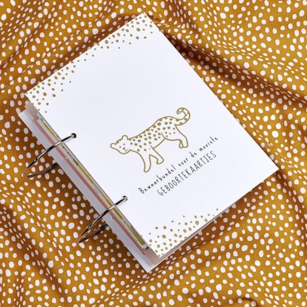 GEBOORTEKAARTJESBUNDEL CHEETAH - HONEY GOLD - Afbeelding 2