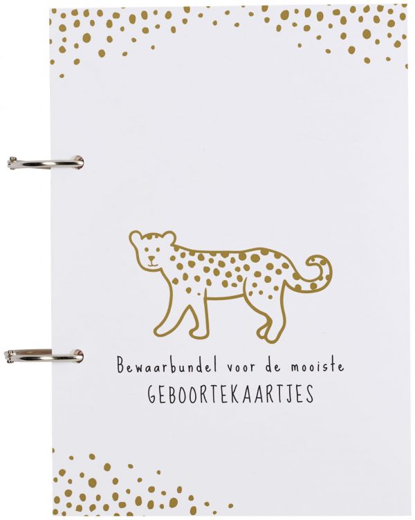 GEBOORTEKAARTJESBUNDEL CHEETAH - HONEY GOLD