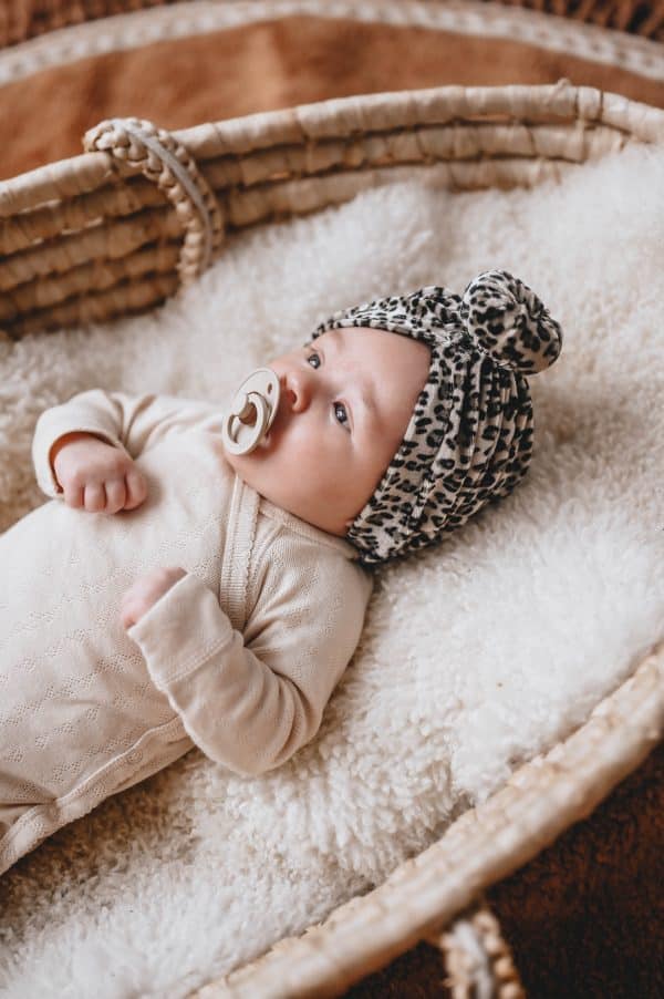Turban muts velvet Leopard - Afbeelding 3