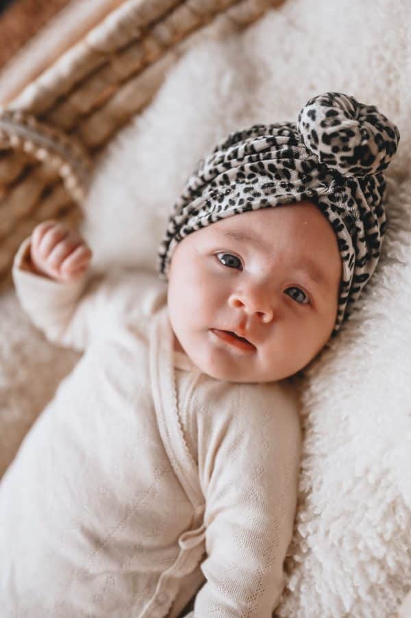 Turban muts velvet Leopard