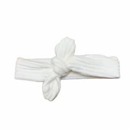 Strik haarband rib wit