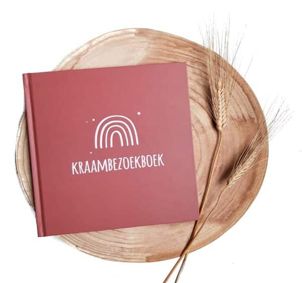 Kraambezoekboek | roestbruin witte regenboog