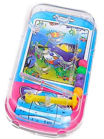 LG-Imports flipperspel dolfijn junior 9 x 4,5 cm blauw/roze