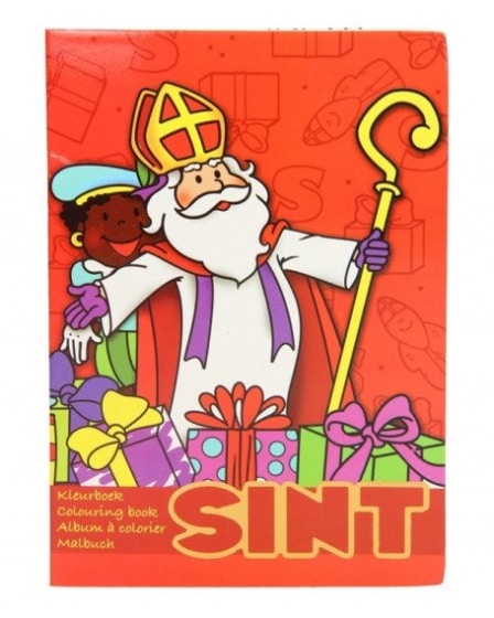 WH kleur-/spelletjesboek Sint junior 17 x 12 cm rood