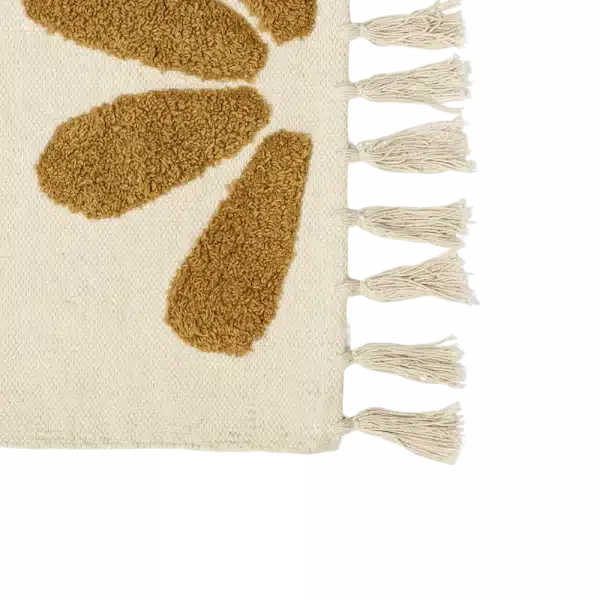 Medium rug 3 daisies mustard - Afbeelding 5