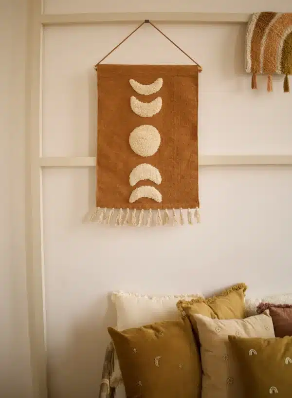 Tufted wall decoration moonphase earth - Afbeelding 3