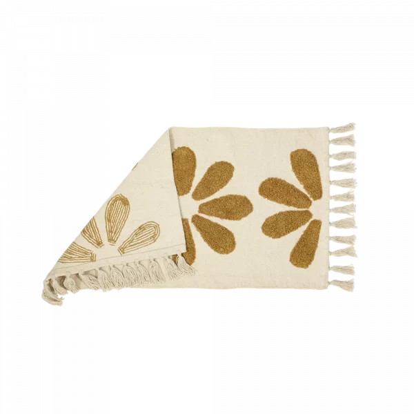 Medium rug 3 daisies mustard - Afbeelding 6