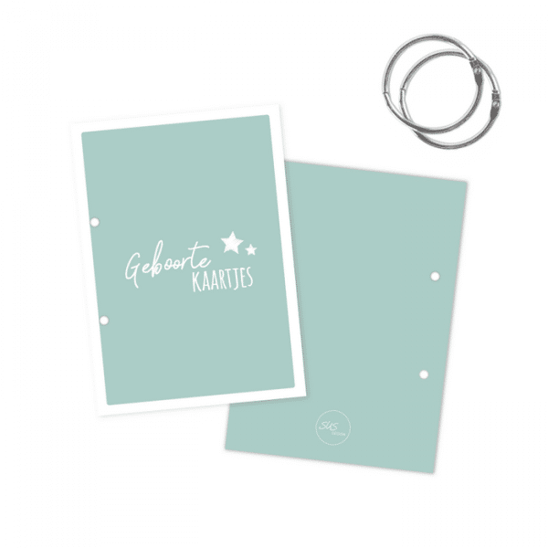 Bewaarbundel geboortekaartjes blauw