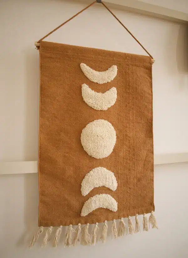 Tufted wall decoration moonphase earth - Afbeelding 2