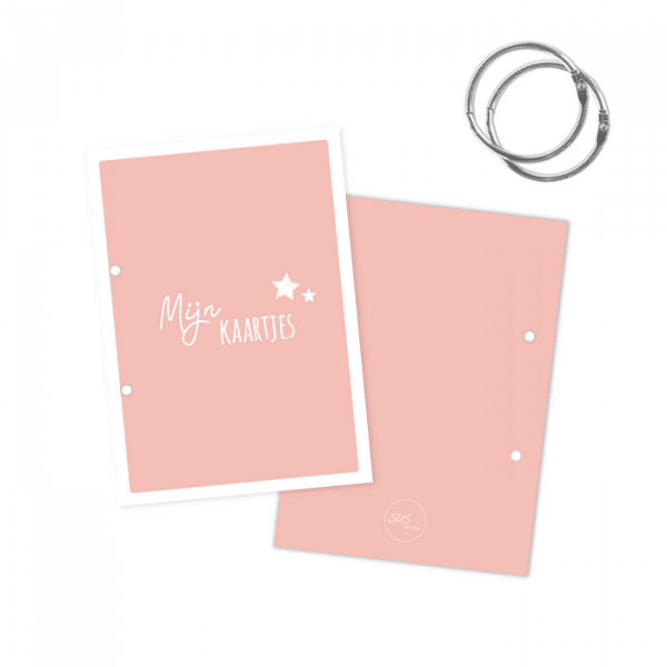 Bewaarbundel 'mijn kaartjes' roze