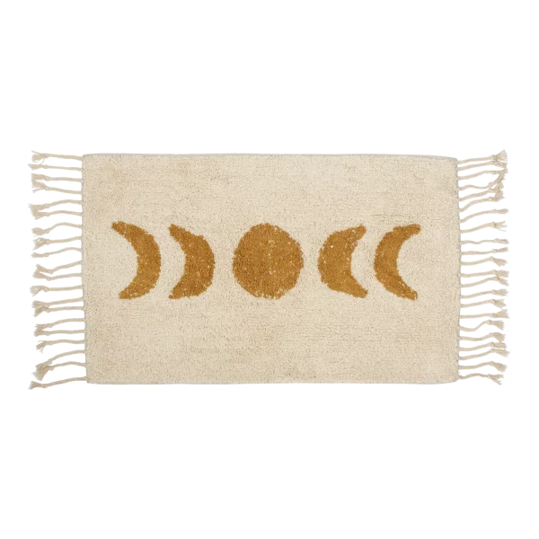 Bath mat / rug moonphase sand