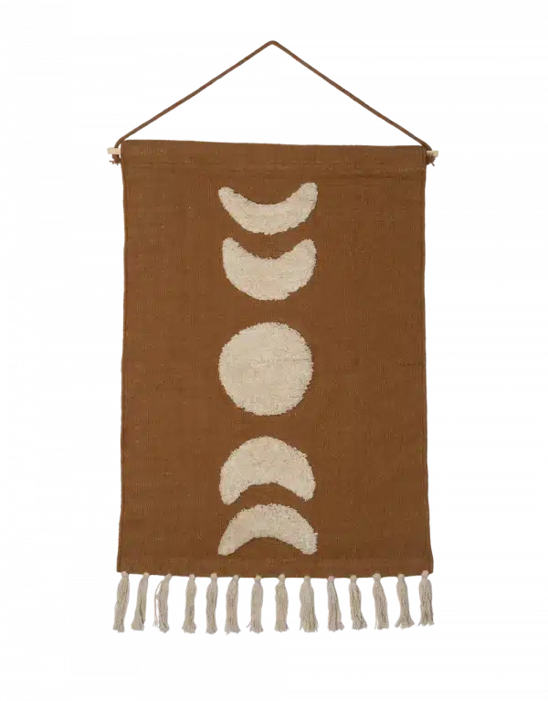 Tufted wall decoration moonphase earth