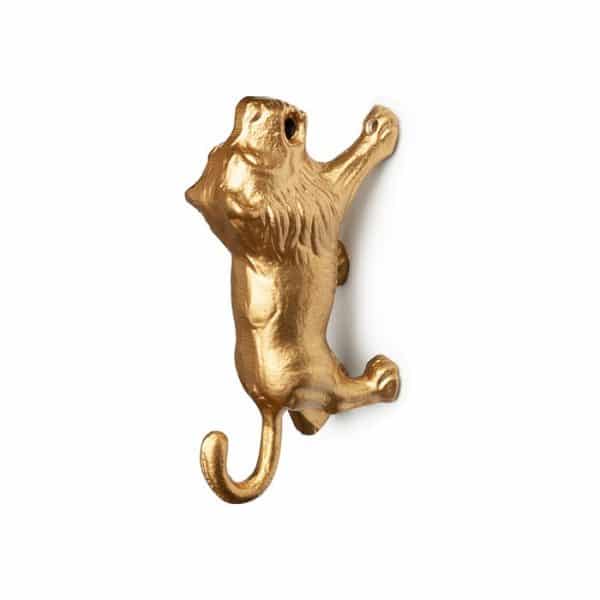 Lino wandhaak leeuw goud