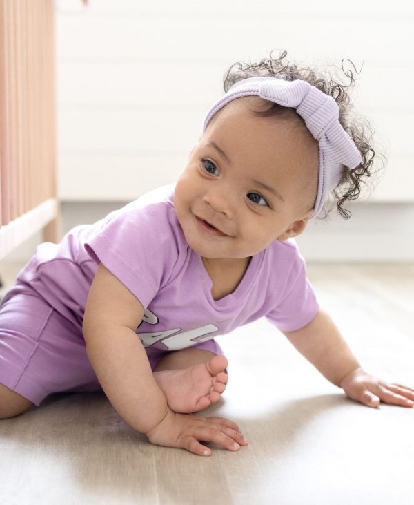 Strikhaarband lilac