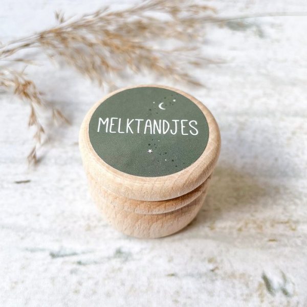 Bewaardoosje melktandjes | donkergroen