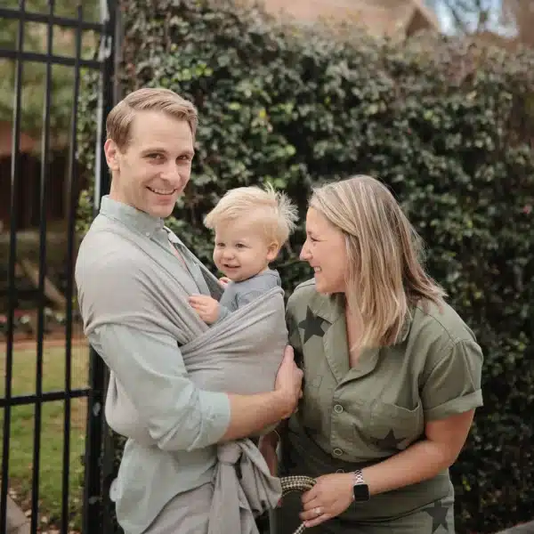 MUSHIE - BABY CARRIER WRAP - Gray Melange - Afbeelding 2