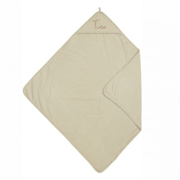 WIKKELDOEK BASIC JERSEY - SAND - 80X80CM - MET NAAM