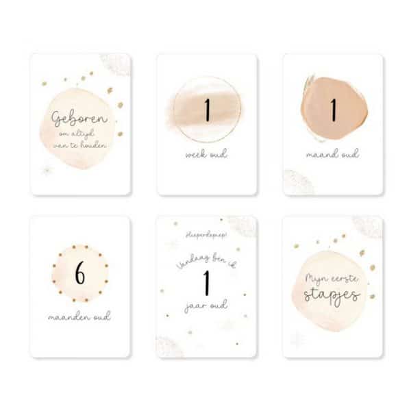 MIJLPAALKAARTEN BABY / EERSTE JAAR | MOON | 30 KAARTEN - Afbeelding 2
