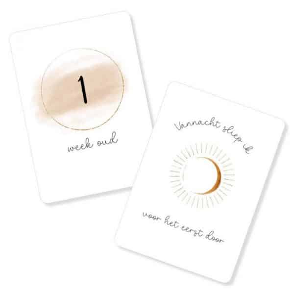 MIJLPAALKAARTEN BABY / EERSTE JAAR | MOON | 30 KAARTEN - Afbeelding 3