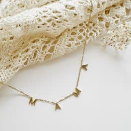 Mama ketting RVS Moederdag Goud