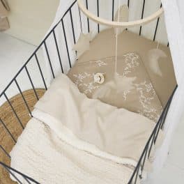 WIEGDEKEN WAFEL TEDDY - NATURE - 75X100CM