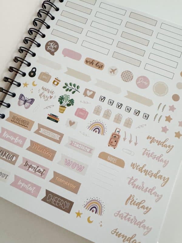 Cadeauset agenda zalm roze - Afbeelding 4
