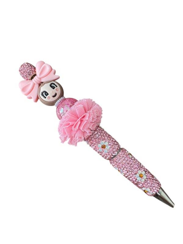 Strass pen roze meisje
